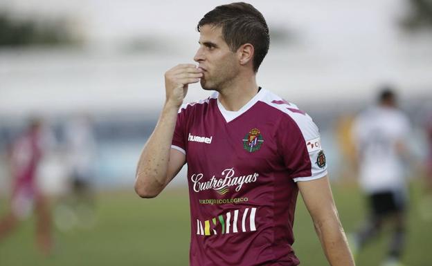 Pablo Hervias en un partido de pretemporada.