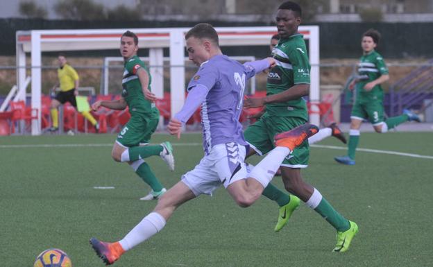 Imagen del real Valladolid-Leganés disputado esta tarde en los Anexos./Rodrigo Jiménez