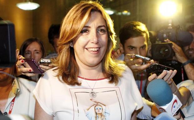 Susana Díaz, ayer durante el congreso del PSOE./Efe
