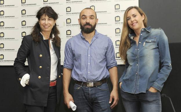 Ana Redondo, Francisco Javier Criado y Cristina Fontaneda, en la presentación del Festival de Cine Creative Commons de Valladolid.
