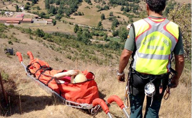 Imagen de un instante del rescate