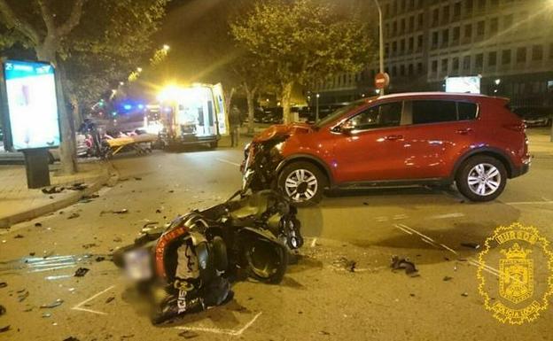 Estado de la moto y del coche implicados en el siniestro.