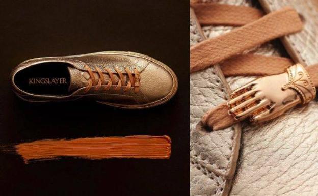 La mano artificial de Jamie Lannister, protagonista de los zapatos.