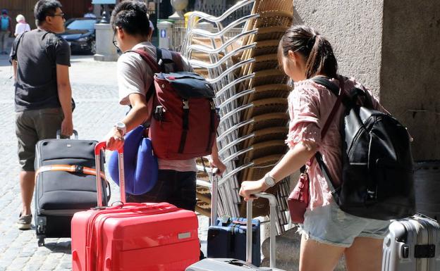 Llegada de turistas extranjeros./
