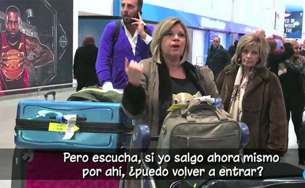 Terelu y María Teresa Campos en el aeropuerto de Nueva York. /Telecinco