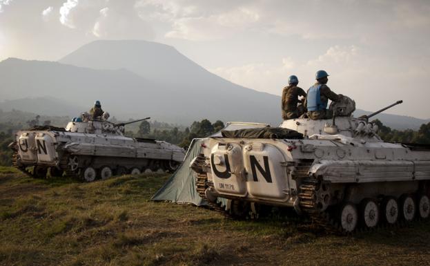 Cascos azules en la República Democrática del Congo./Michele Sibiloni (Afp)