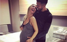 Tamara Gorro con Ezequiel Garay. /Efe