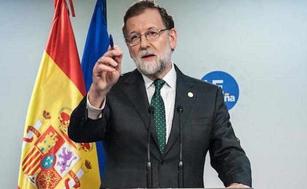 Rajoy, durante una conferencia de prensa. /Riccardo Pareggiani / AFP