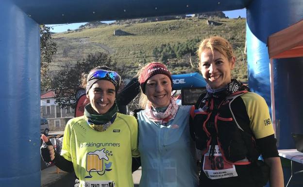 Podio femenino del trail