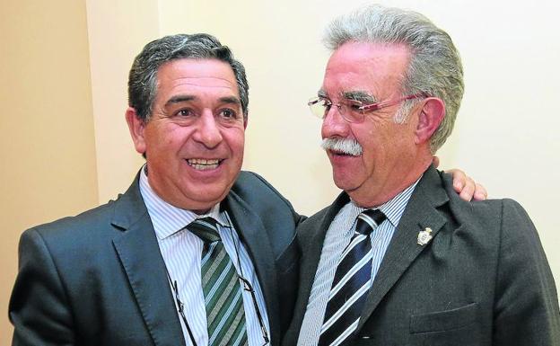 Sanz Orejudo y Sanz Gómez, tras la elección. /A. de Torre