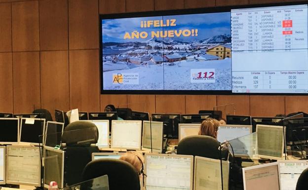 Sala de operaciones del 112 de Castilla y León. /TWITTER 112 DE CASTILLA Y LEÓN