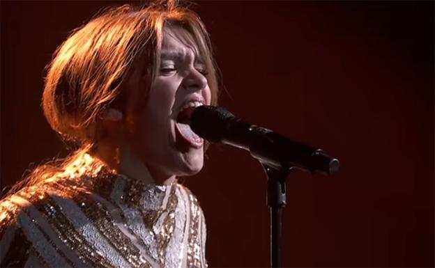 Amaia durante su intevención en la novena gala de 'OT 2017'. /TVE