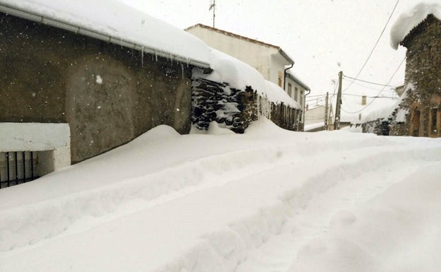 El municipio de Solana, medio sepultado por la nieve./Alianza UPA-COAG