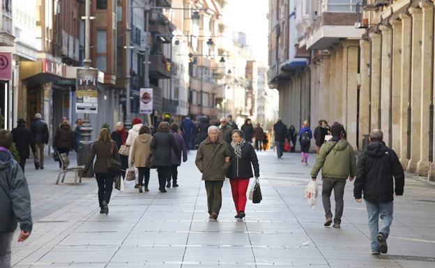 Calle Mayor de Palencia./Antonio Quintero