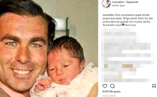 Paquirri con su hijo Kiko Rivera, en brazos. /Instagram