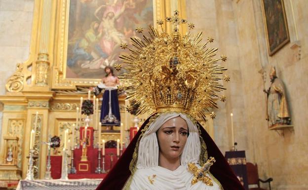 María Santísima de la Caridad y del Consuelo con la nueva corona que lucirá el Domingo de Ramos. /WORD