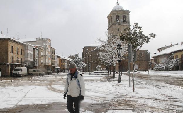 Nieve en Palencia, hoy martes, priemer día de la primavera.
