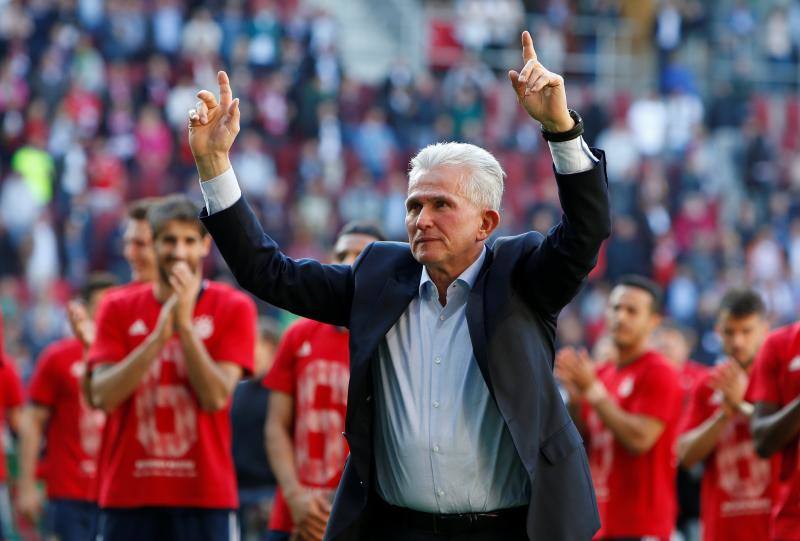 Jupp Heynckes, celebrando la Bundesliga del Bayern./Reuters