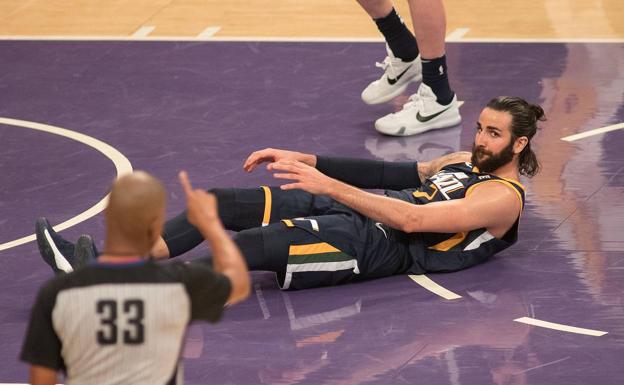 Ricky Rubio, en el Staples Center. /Efe