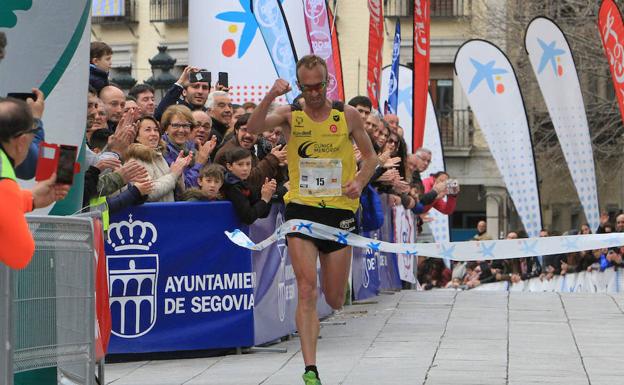 Sergio Sánchez, a la llegada a la meta,./Antonio Tanarro