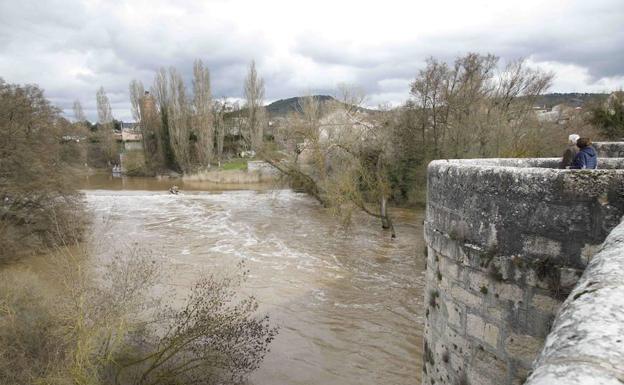 Caudal del rio Duero a su paso por Quintanilla de Onesimo, en Valladolid./El Norte
