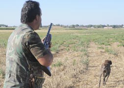 Un cazador salmantino durante la media veda./ Manuel Barroso/
