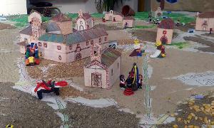Belén realizado por los alumnos del instituto Vega del Pirón. / J. C. S./