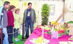 Exposición de espárragos en una pasada edición de la feria tudelana. / J. F./