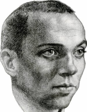 Retrato de Miguel Hernández dibujado por el dramaturgo Antonio Buero Vallejo durante la estancia de ambos en la cárcel de Yeserías./