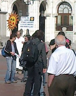 Manifestantes del 15-M. ::
P. R./