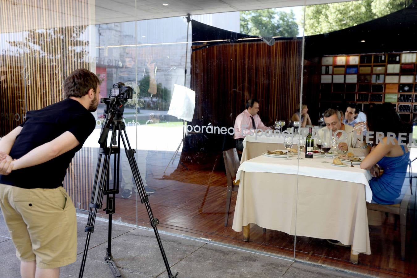 Rodaje del corto 'Sobre todo amargo' de Pedro del Río, en el