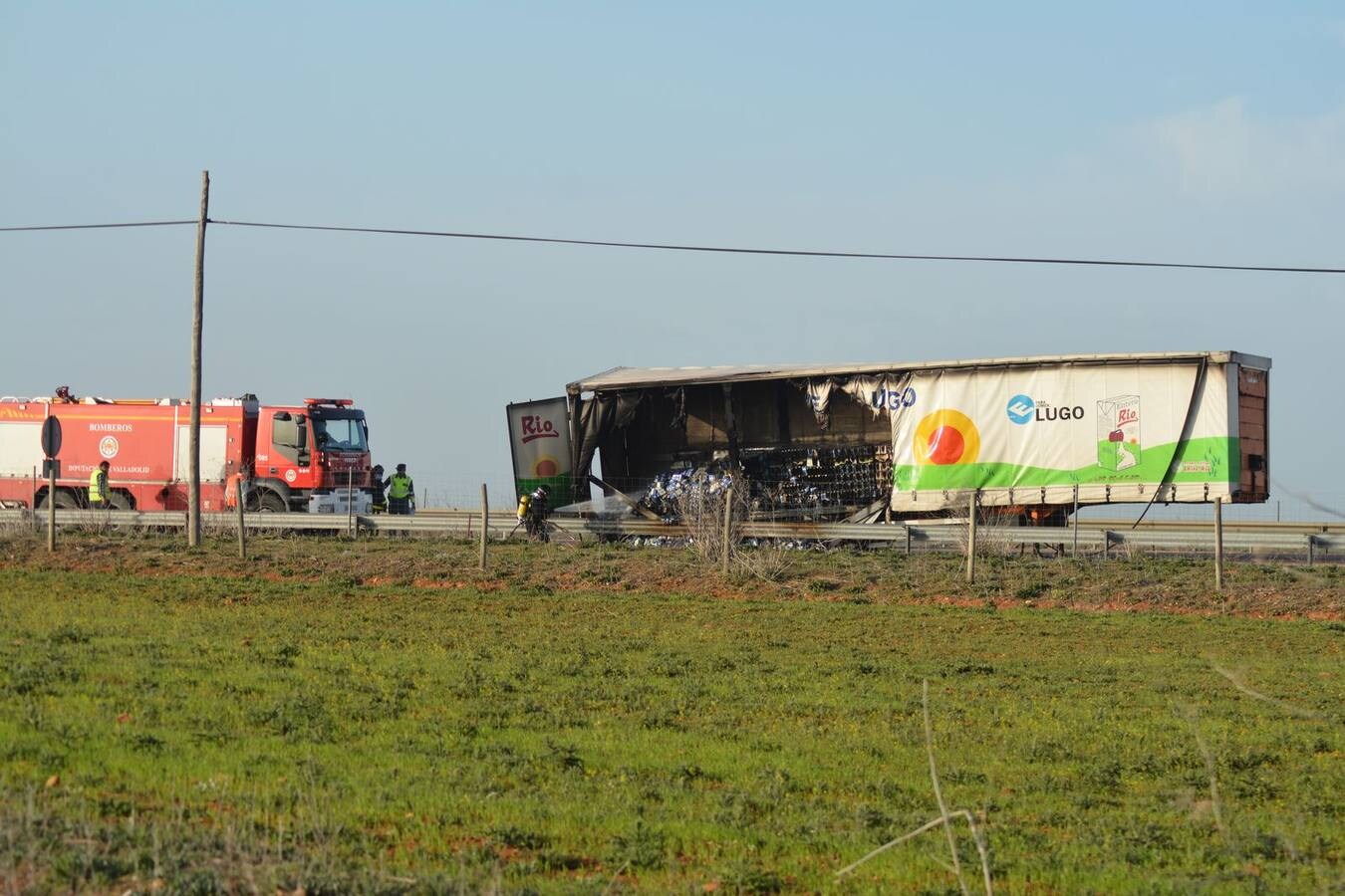 Arde Un Camin Cargado De Leche En La A6 A La Altura De Villanueva