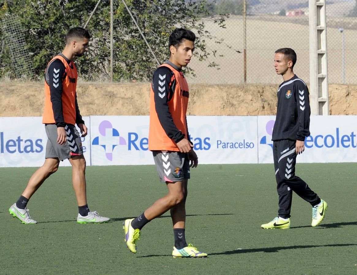 Primer entrenamiento de Borja Jiménez al frente del Promesas