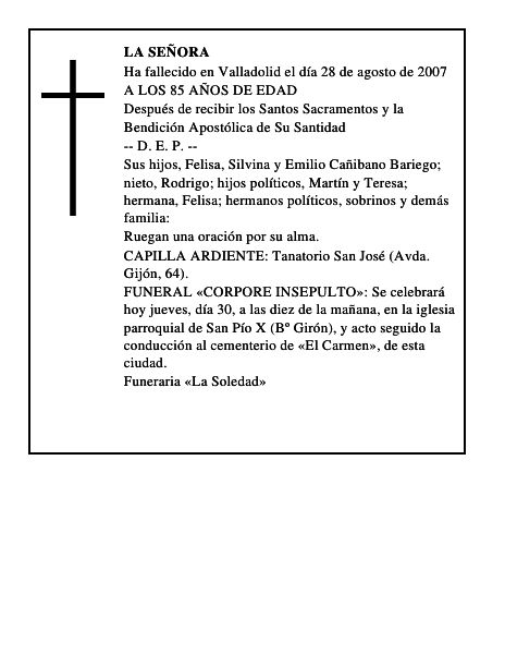 DO NTILDE A LEONCIABARIEGO VILLASANTE
