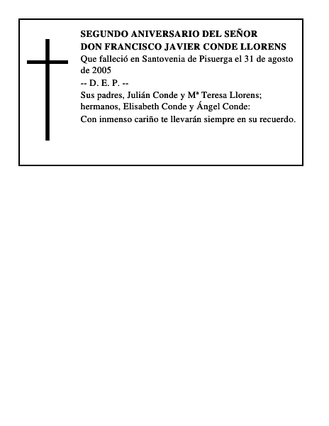 DON FRANCISCO JAVIER CONDE LLORENS