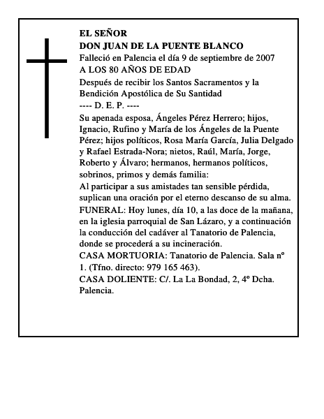 DON JUAN DE LA PUENTE BLANCO