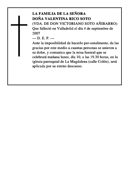 DOÑA VALENTINA RICO SOTO
