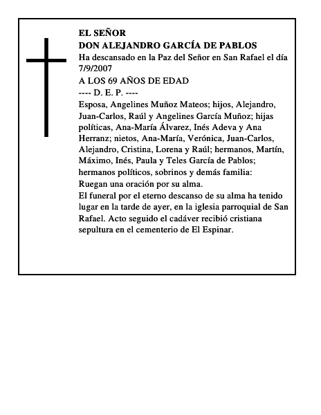 DON ALEJANDRO GARCÍA DE PABLOS