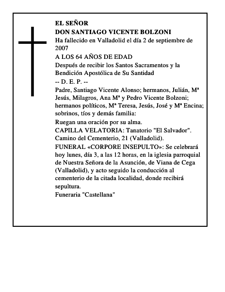 DON SANTIAGO VICENTE BOLZONI