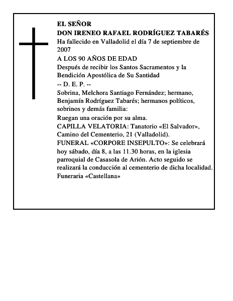 DON IRENEO RAFAEL RODRÍGUEZ TABARÉS