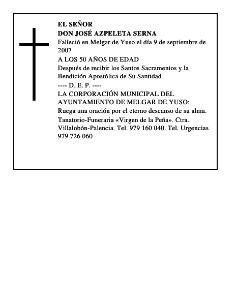 DON JOSÉ AZPELETA SERNA