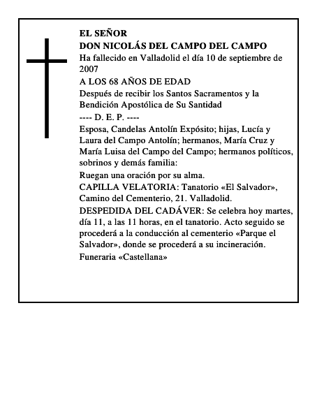 DON NICOLÁS DEL CAMPO DEL CAMPO