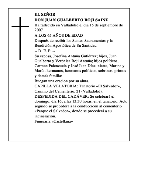 DON JUAN GUALBERTO ROJI SAINZ