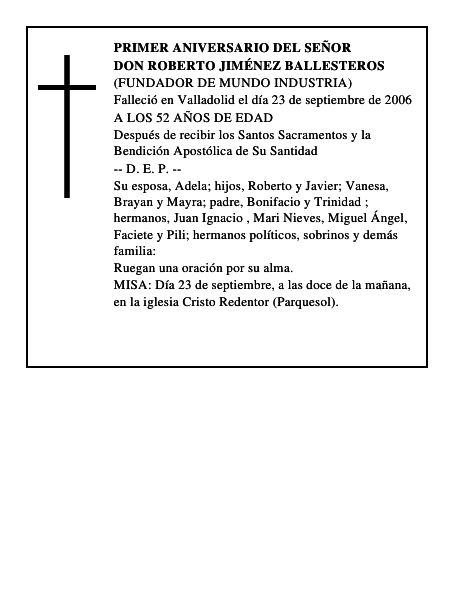 DON ROBERTO JIMÉNEZ BALLESTEROS