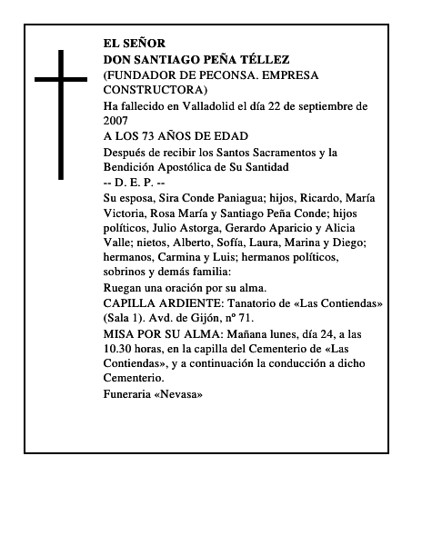 DON SANTIAGO PEÑA TÉLLEZ