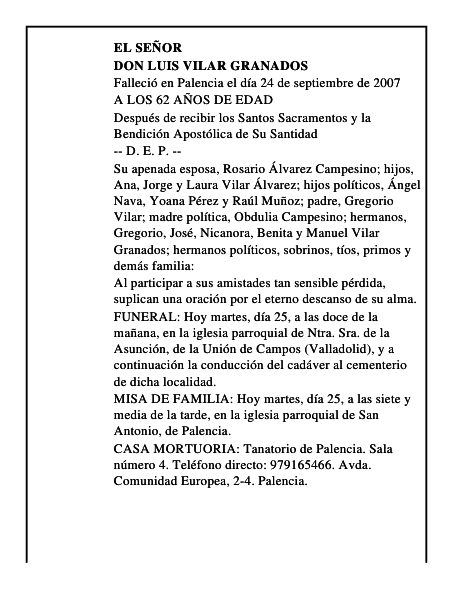 DON LUIS VILAR GRANADOS