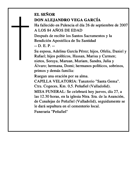 DON ALEJANDRO VEGA GARCÍA