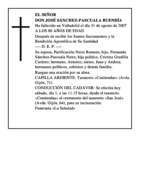 DON JOSÉ SÁNCHEZ-PASCUALA BUENDÍA