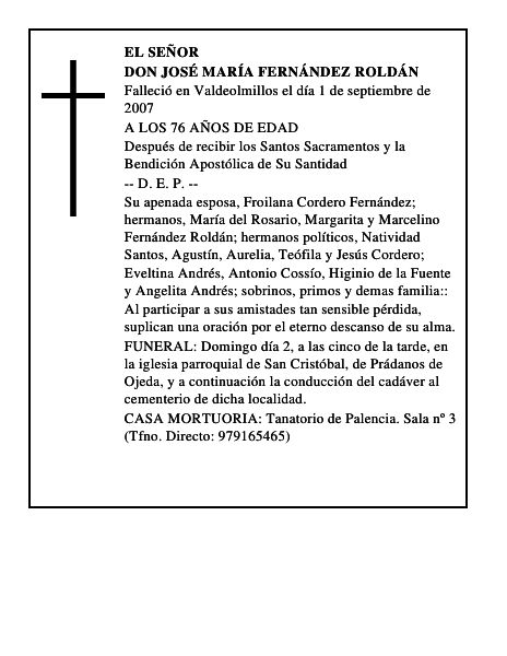 DON JOSÉ MARÍA FERNÁNDEZ ROLDÁN