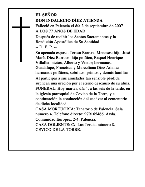 DON INDALECIO DÍEZ ATIENZA
